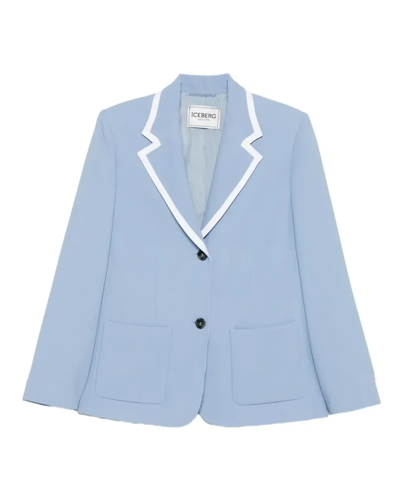 Iceberg Sakko mit Kontrastborten - Blau Blau