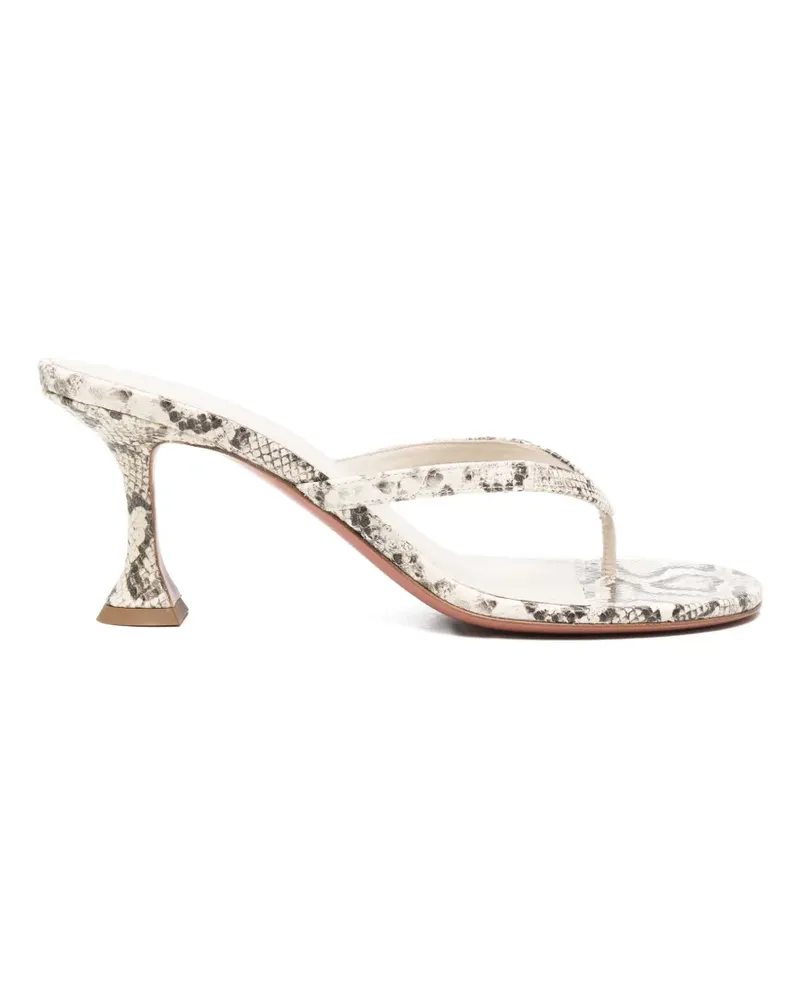 Amina Muaddi Juliette Sandalen mit Schlangen-Effekt - Nude Nude