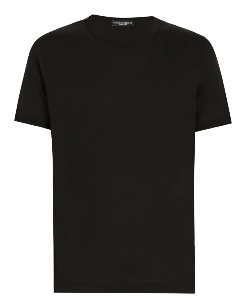 Dolce & Gabbana T-Shirt aus Baumwolljersey - Schwarz Schwarz