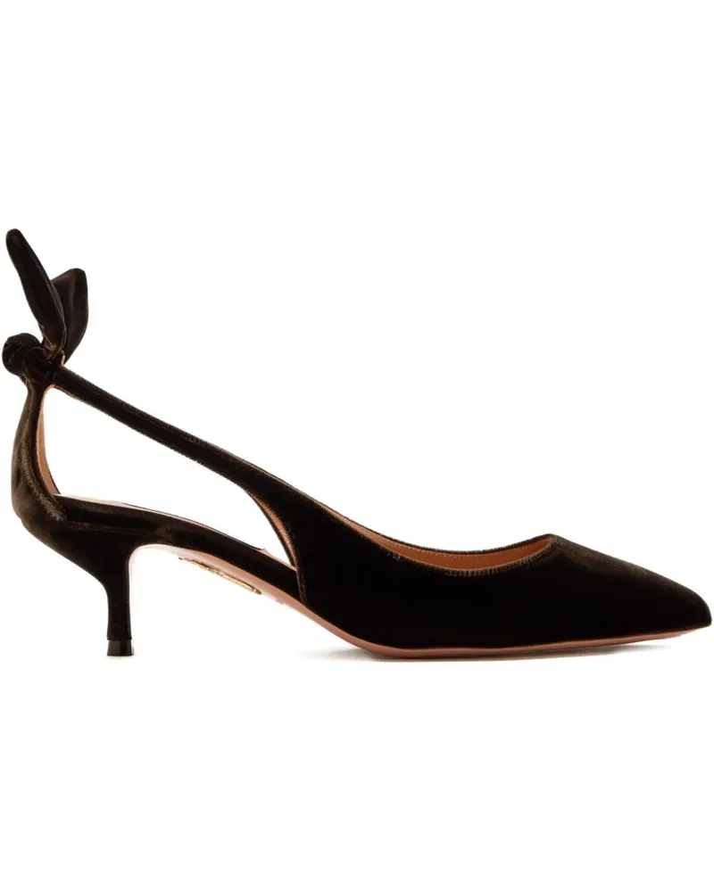 Aquazzura Pumps mit Schleife 50mm - Braun Braun
