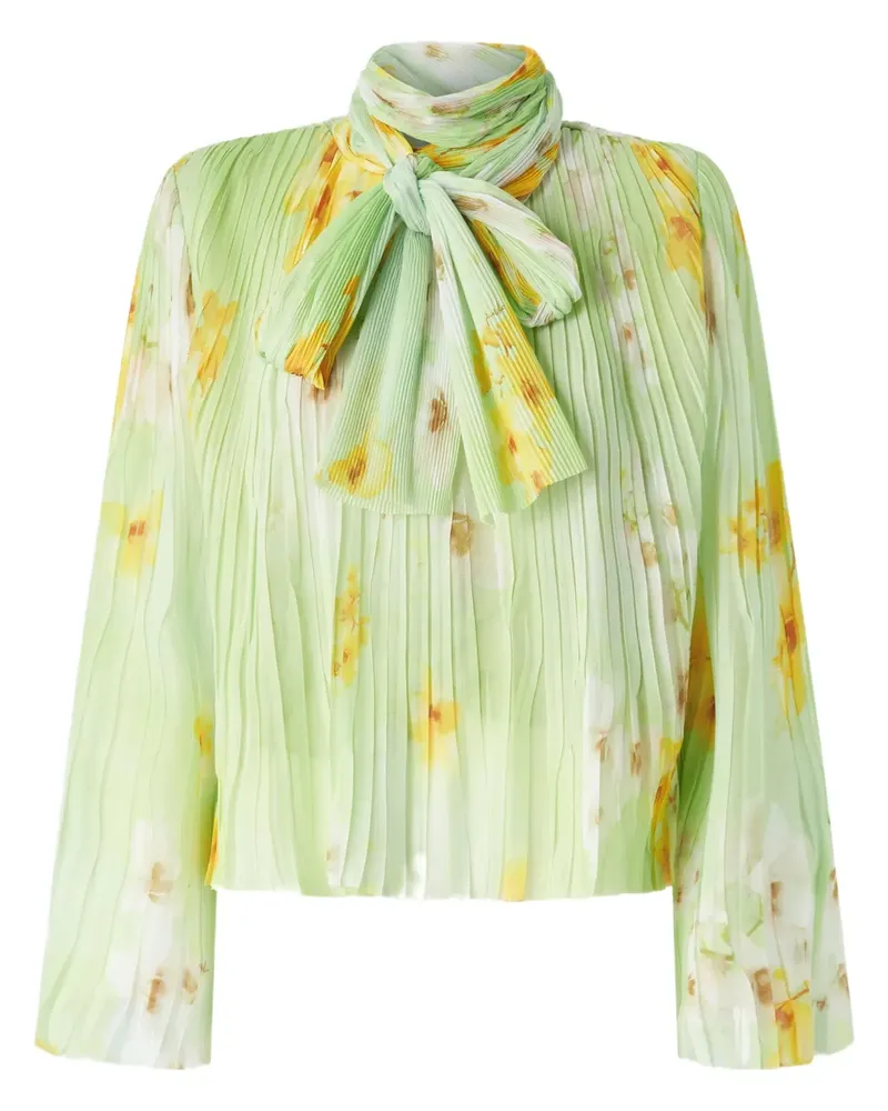 Pinko Bluse mit Blumen-Print - Grün Grün