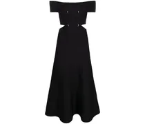 Schulterfreies Midikleid - Schwarz