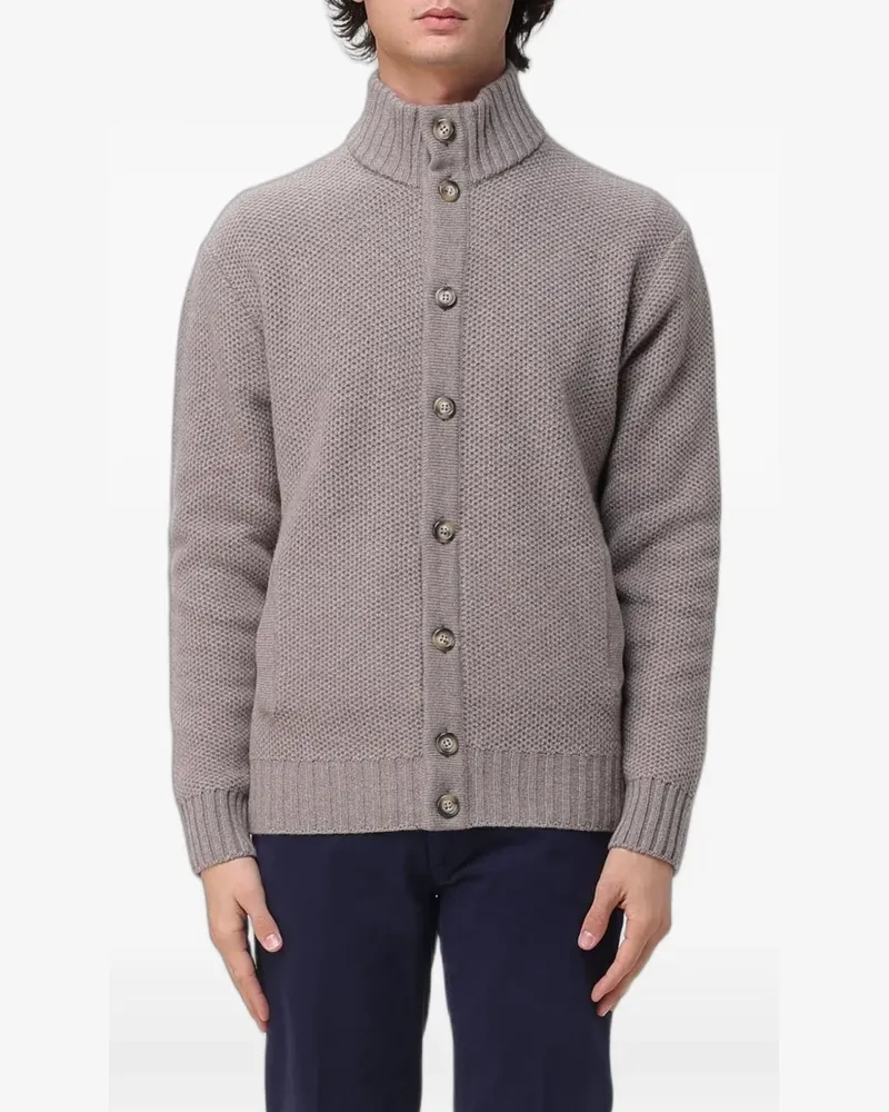 XC high-neck cardigan - Grau Grau