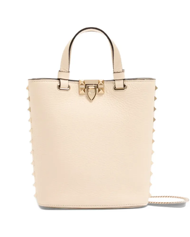 Valentino Garavani Rockstud Tasche aus gekörntem Kalbsleder - Nude Nude