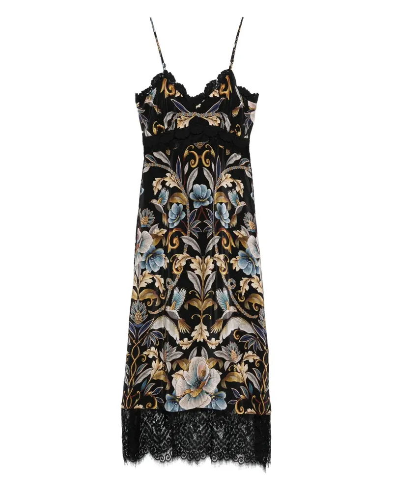 FARM Rio Snake Garden-print dress - Schwarz Schwarz