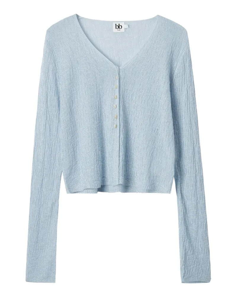 b+ab Cardigan mit V-Ausschnitt - Blau Blau
