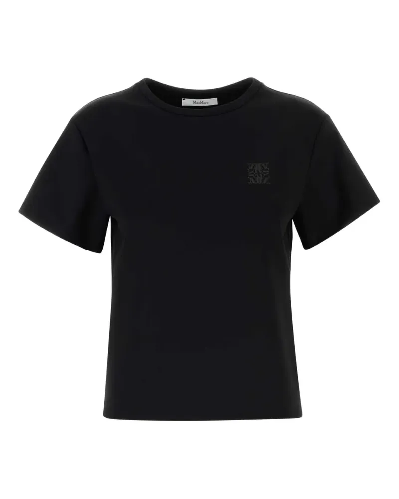 Max Mara Kurzärmeliges Quagga T-Shirt - Schwarz Schwarz
