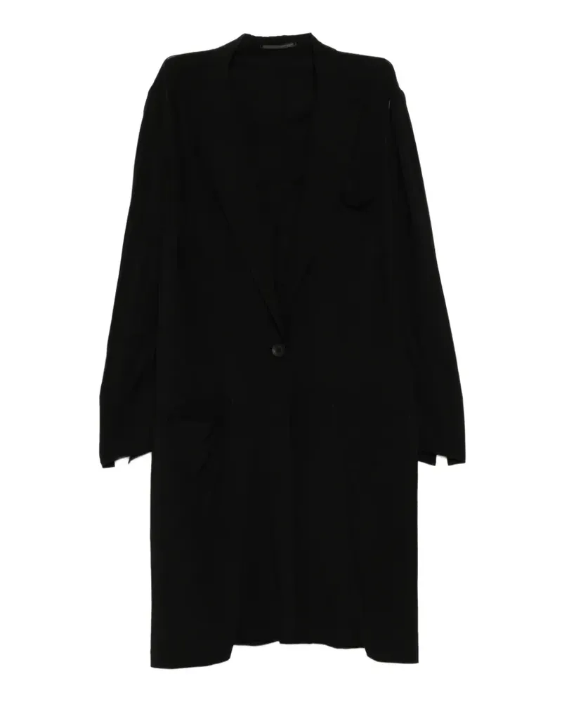 Yohji Yamamoto single-breasted notched-lapel jacket - Schwarz Schwarz