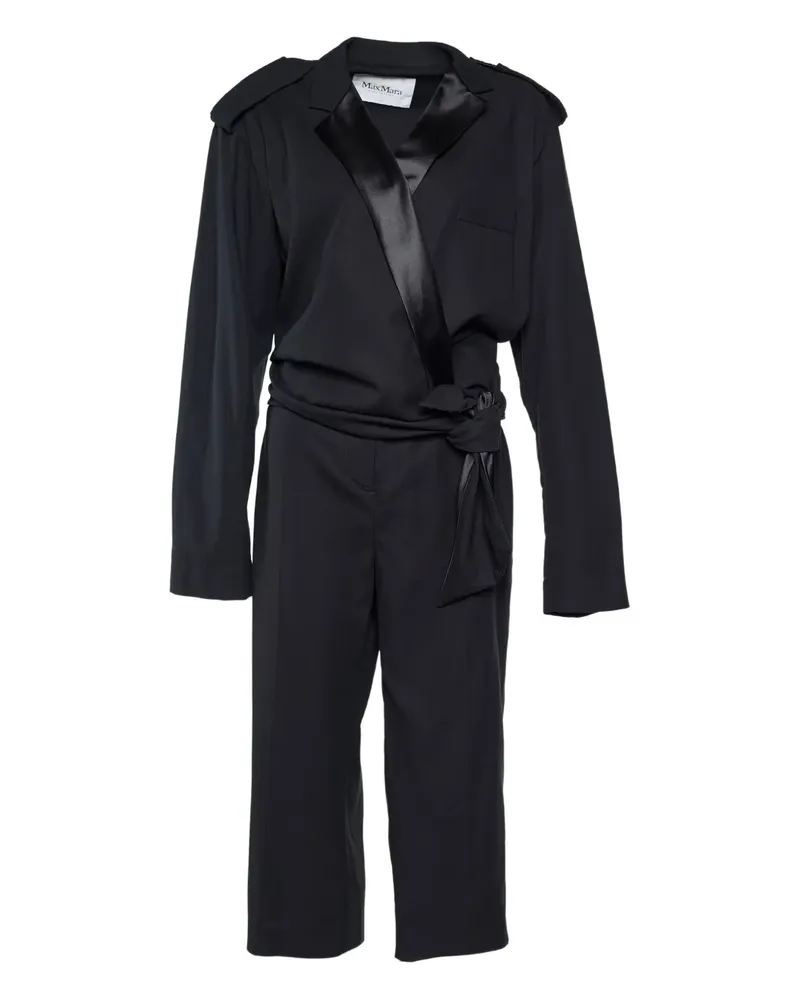 Max Mara Jumpsuit mit Schnürung - Schwarz Schwarz