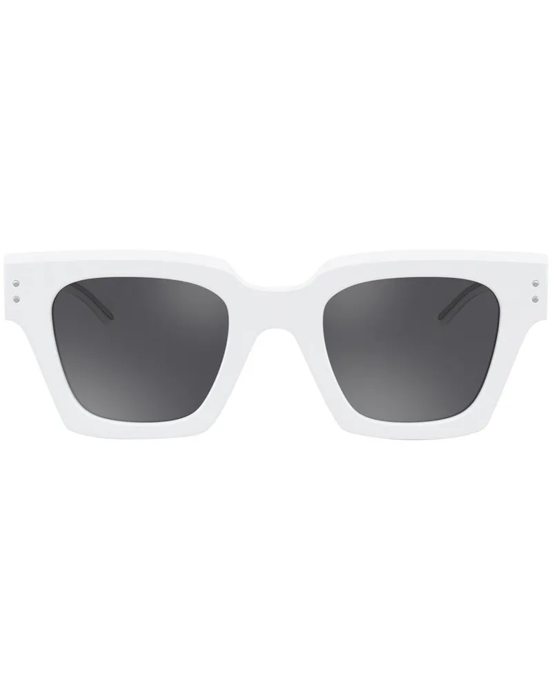 Dolce & Gabbana Sonnenbrille mit D-Gestell - Weiß Weiß