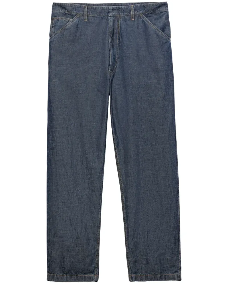 Prada Hose aus Chambray - Blau Blau