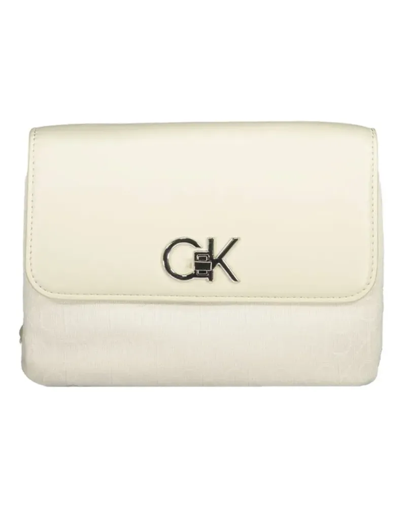 Calvin Klein logo-jacquard chain-strap tote bag - Nude Nude