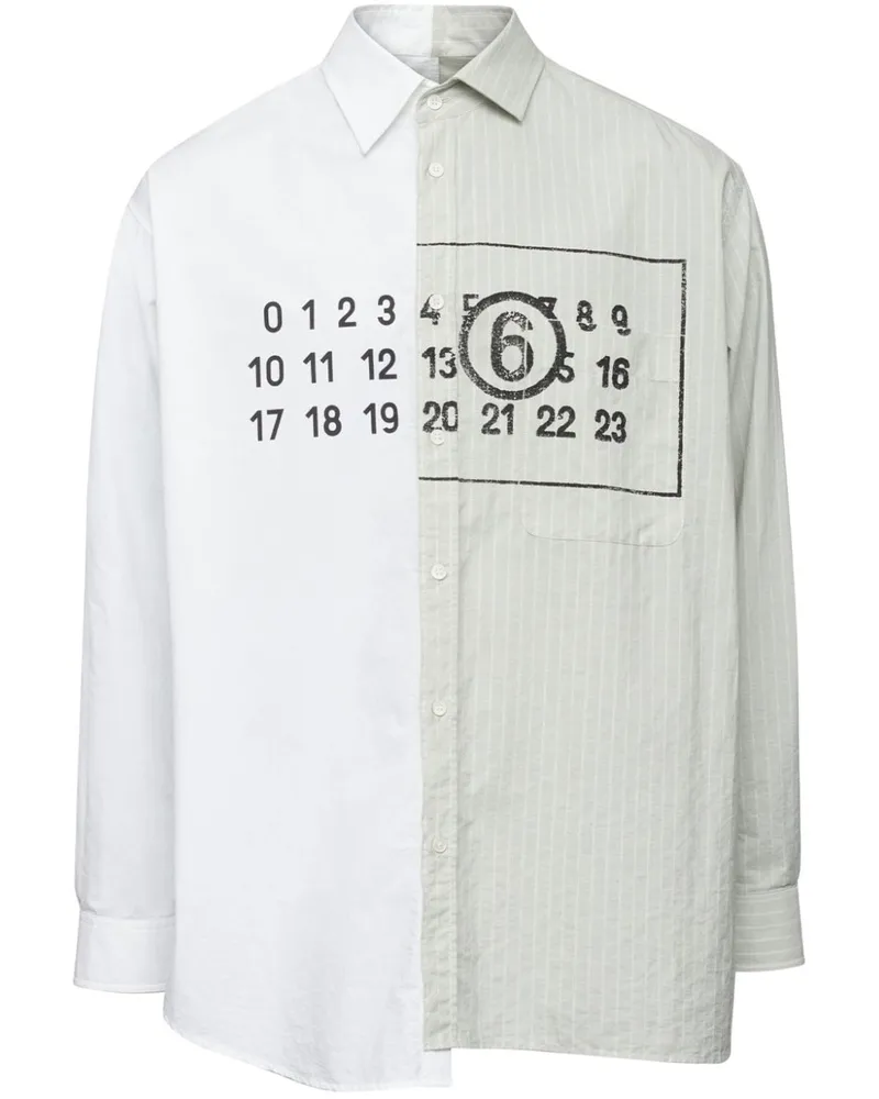 Maison Margiela Asymmetrisches Hemd - Weiß Weiß