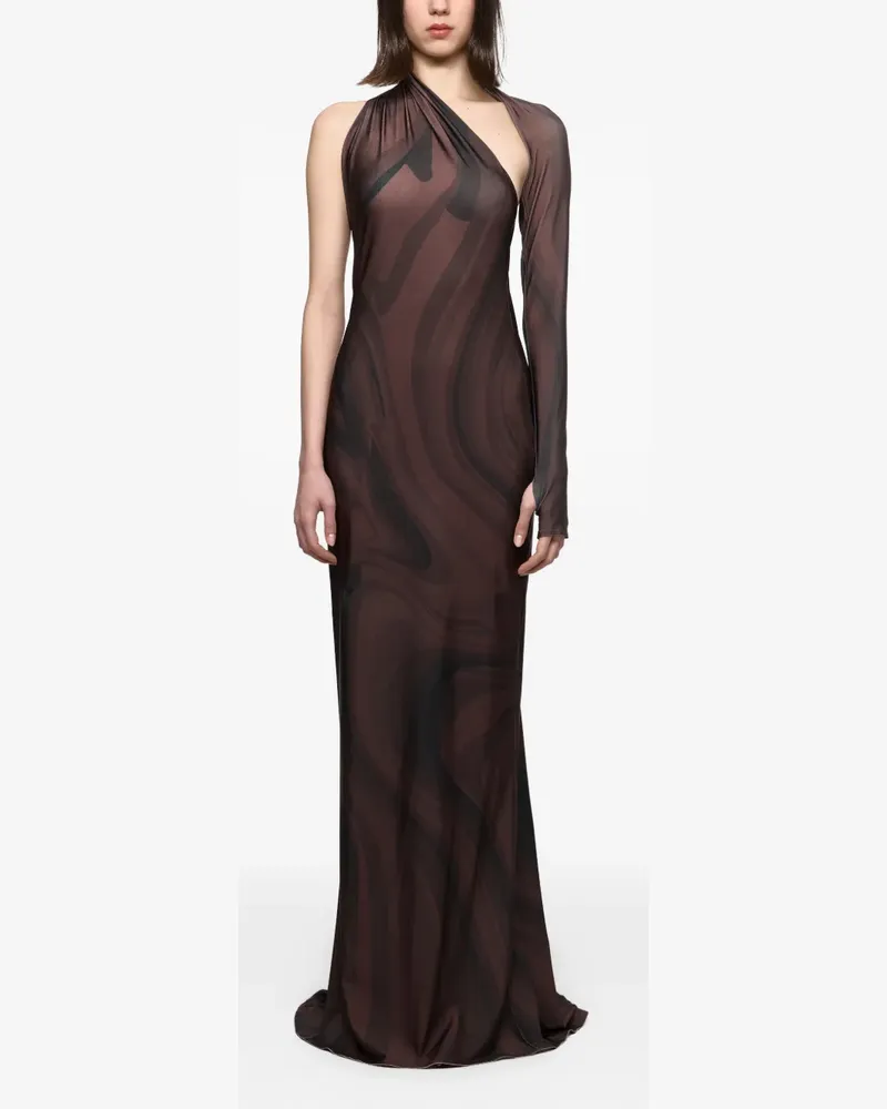 ATU Body Couture Einschultriges Maxikleid - Braun Braun
