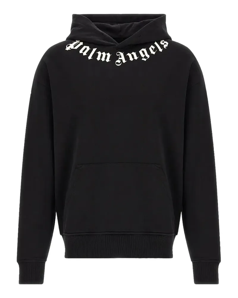 Palm Angels logo-print hoodie - Schwarz Schwarz
