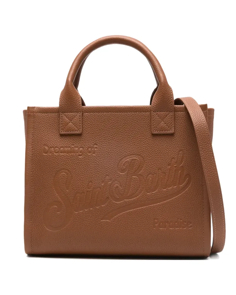 MC2 Saint Barth Mittelgroßer Vanity Tote Bag aus strukturiertem Leder - Braun Braun