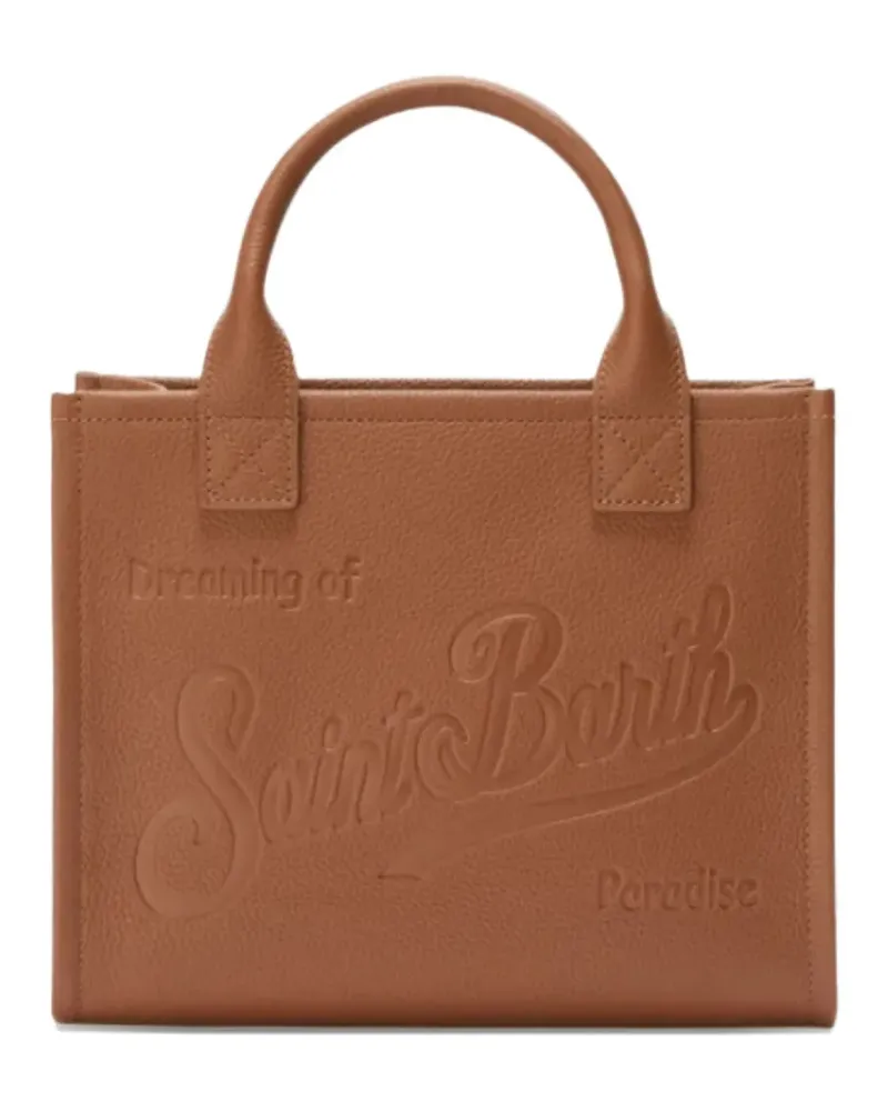MC2 Saint Barth Mini Vanity Tote Bag mit geprägtem Henkel - Braun Braun