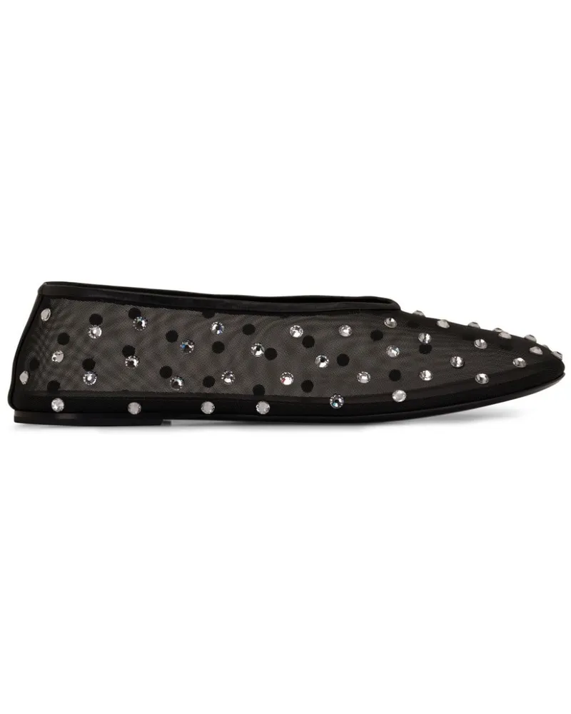 KHAITE Ballerinas mit Kristallen - Schwarz Schwarz