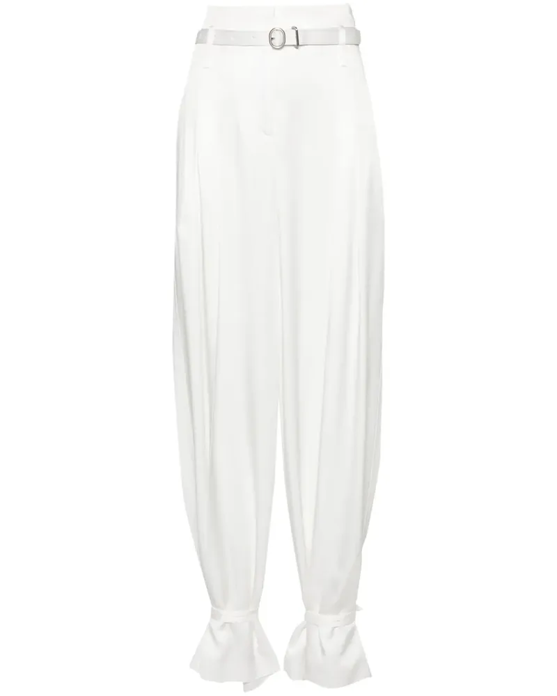 Jil Sander Plisseehose mit geradem Schnitt - Weiß Weiß