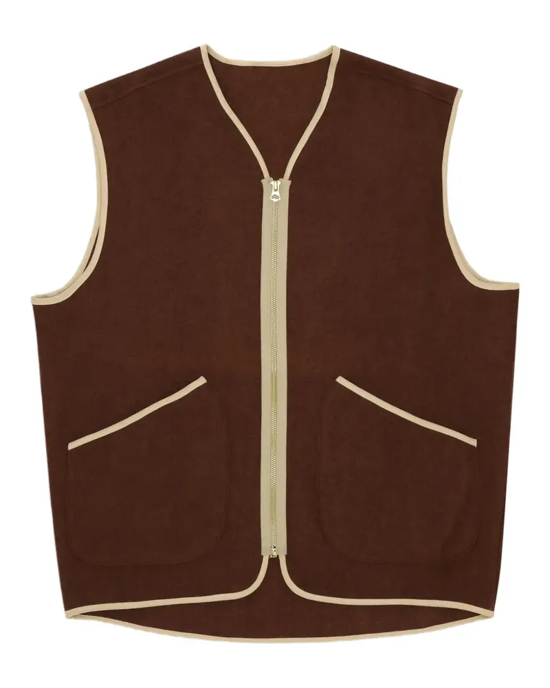 Fortela Sherpavest brushed-wool vest - Braun Braun