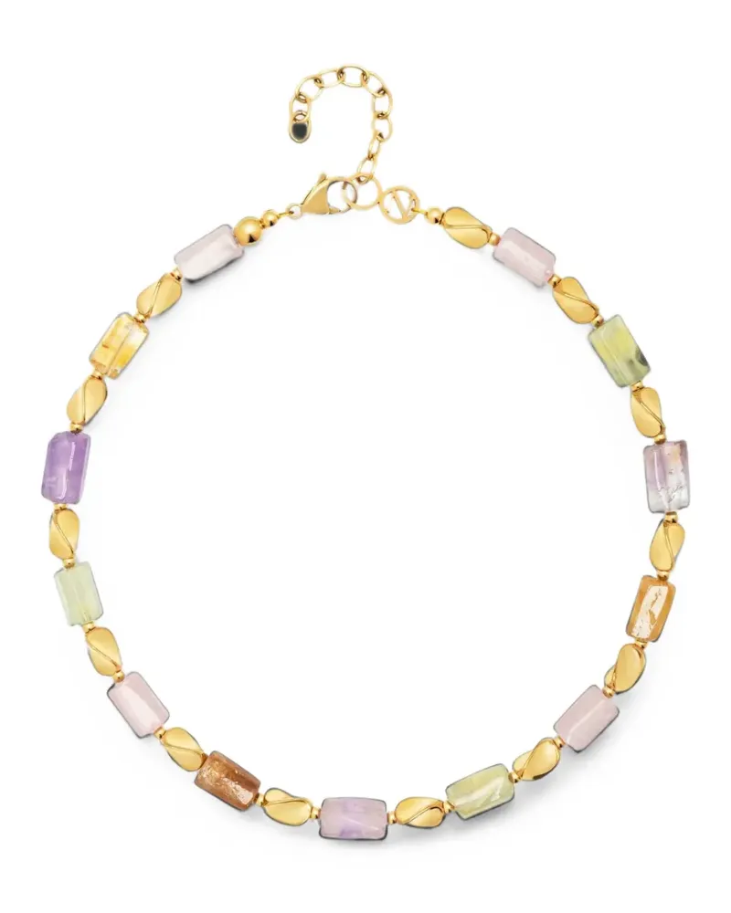 Nialaya beryl choker necklace - Gold Gold