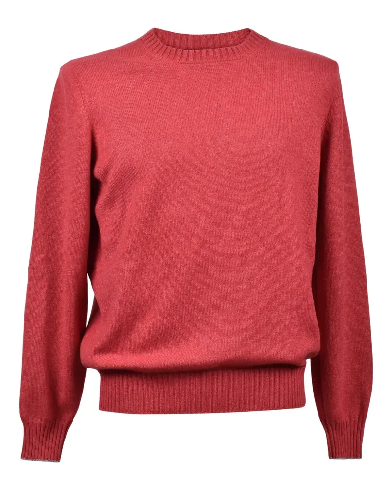 Brunello Cucinelli Pullover mit gerippten Bündchen - Rot Rot