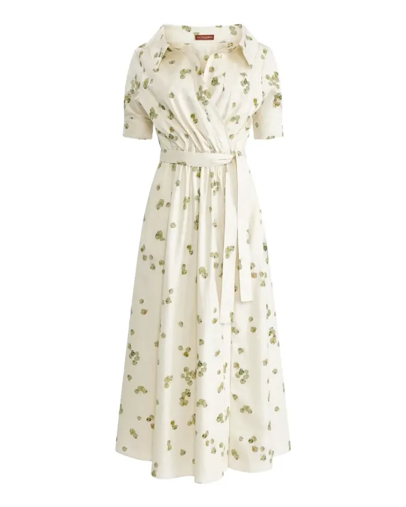 Altuzarra Lydia floral-pattern belted dress - Nude Nude