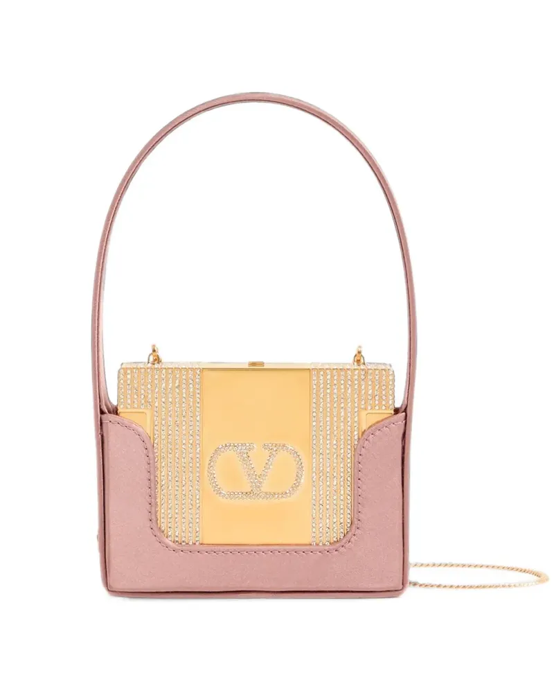 Valentino Garavani Minaumorphe Minaudière aus Metall mit Swarovski® Kristallen und Satingehäuse - Gold Gold