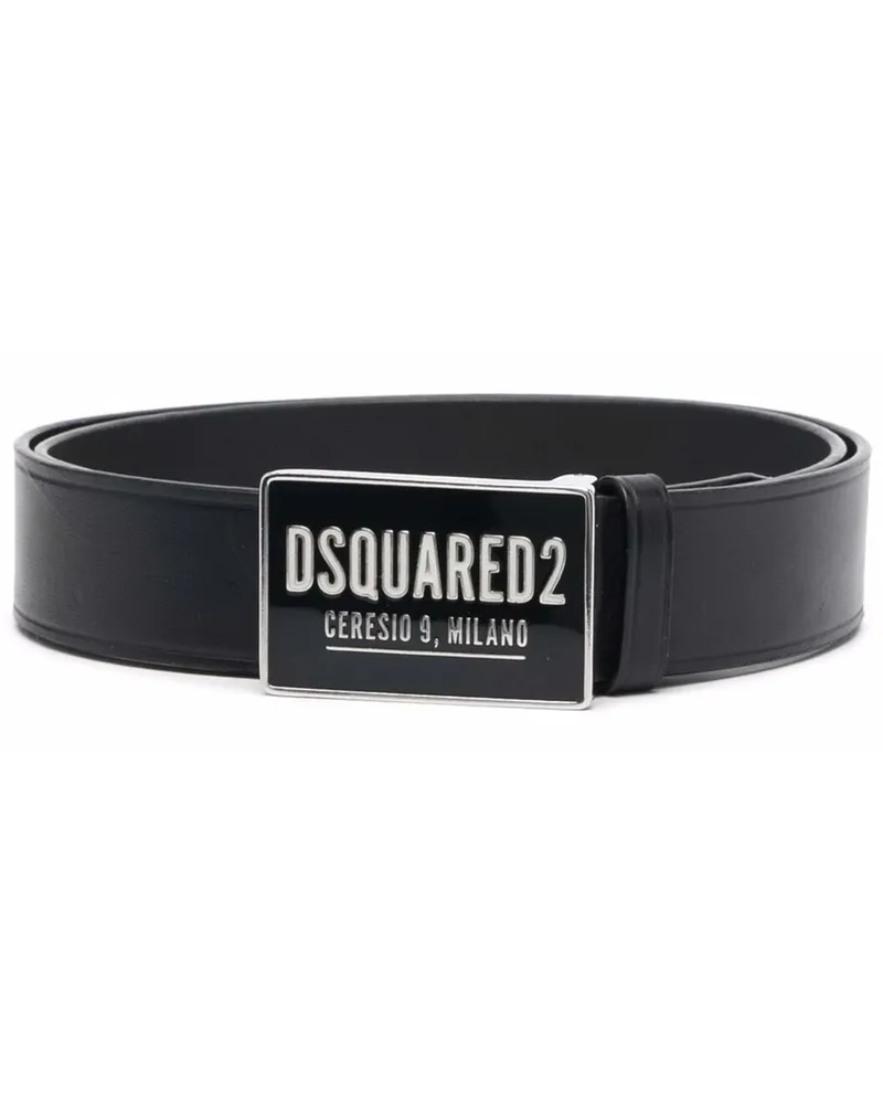 Dsquared2 Gürtel mit Logo-Schild Schwarz