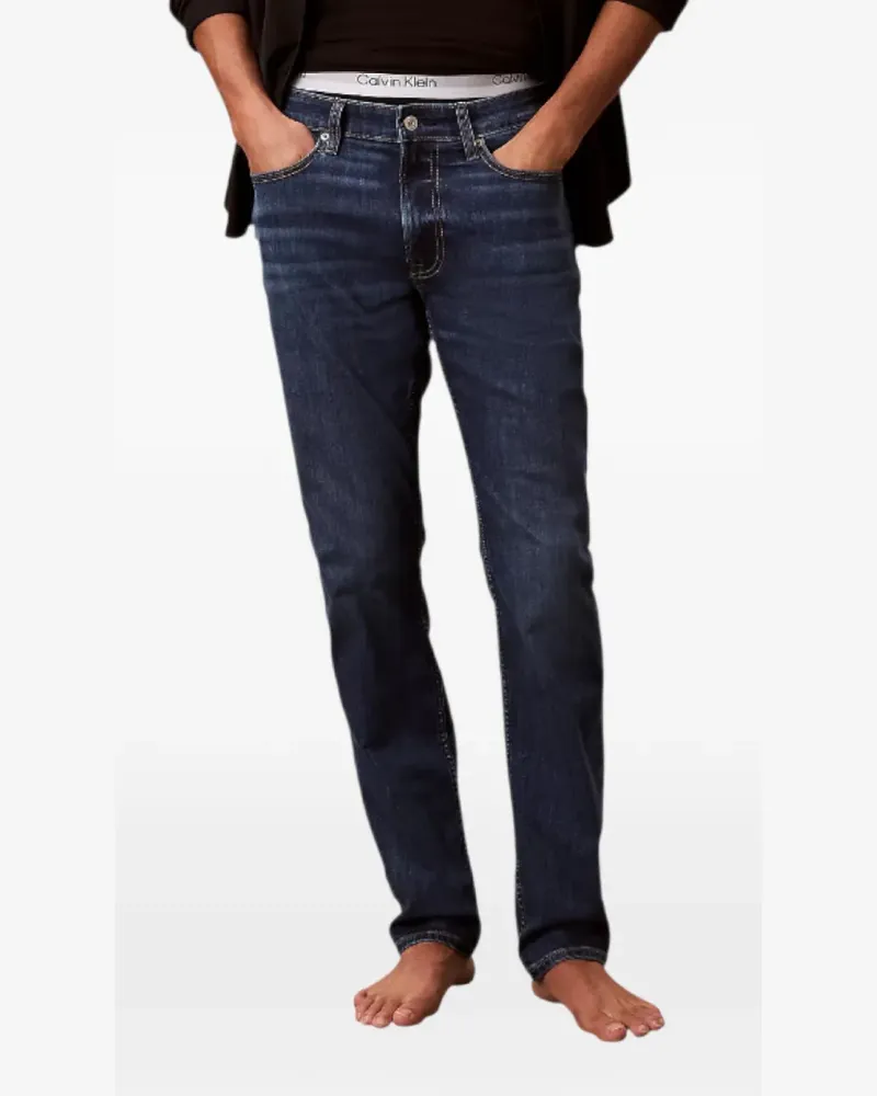 Calvin Klein Jeans mit Logo-Patch - Blau Blau