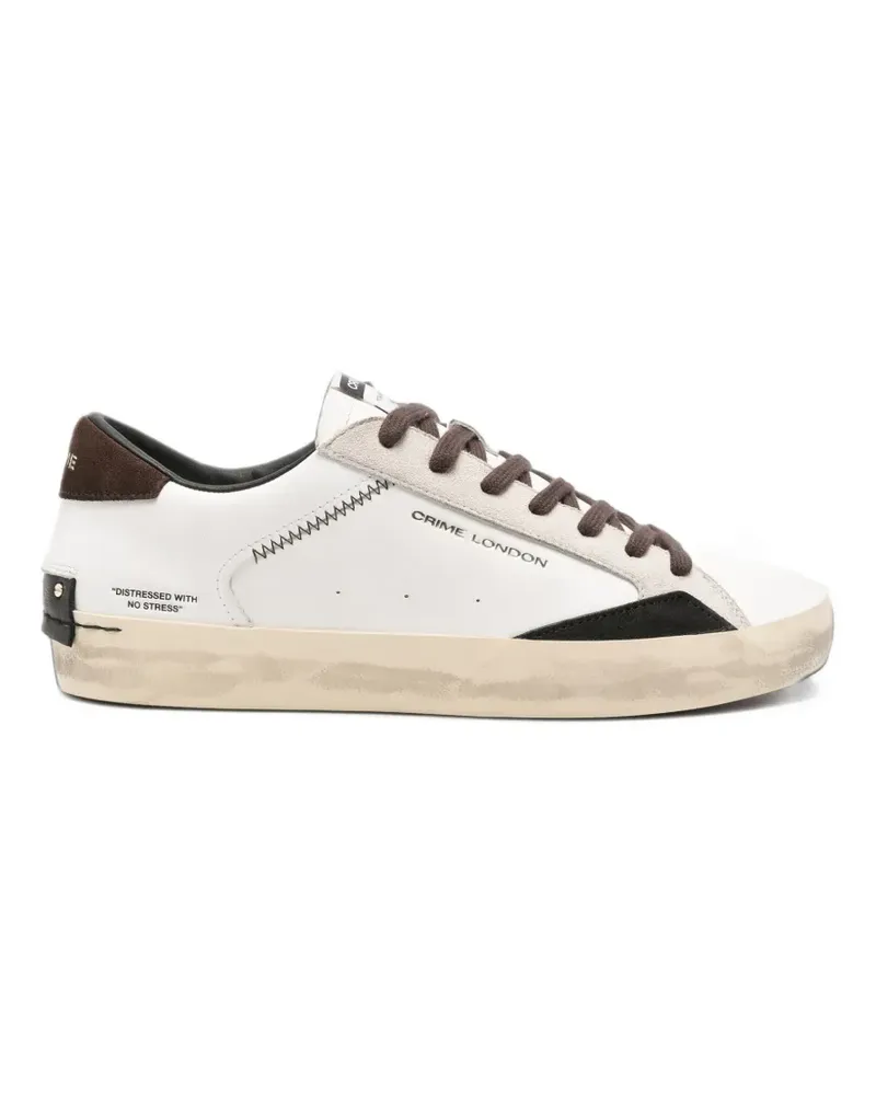 Crime Sneakers im Used-Look - Weiß Weiß