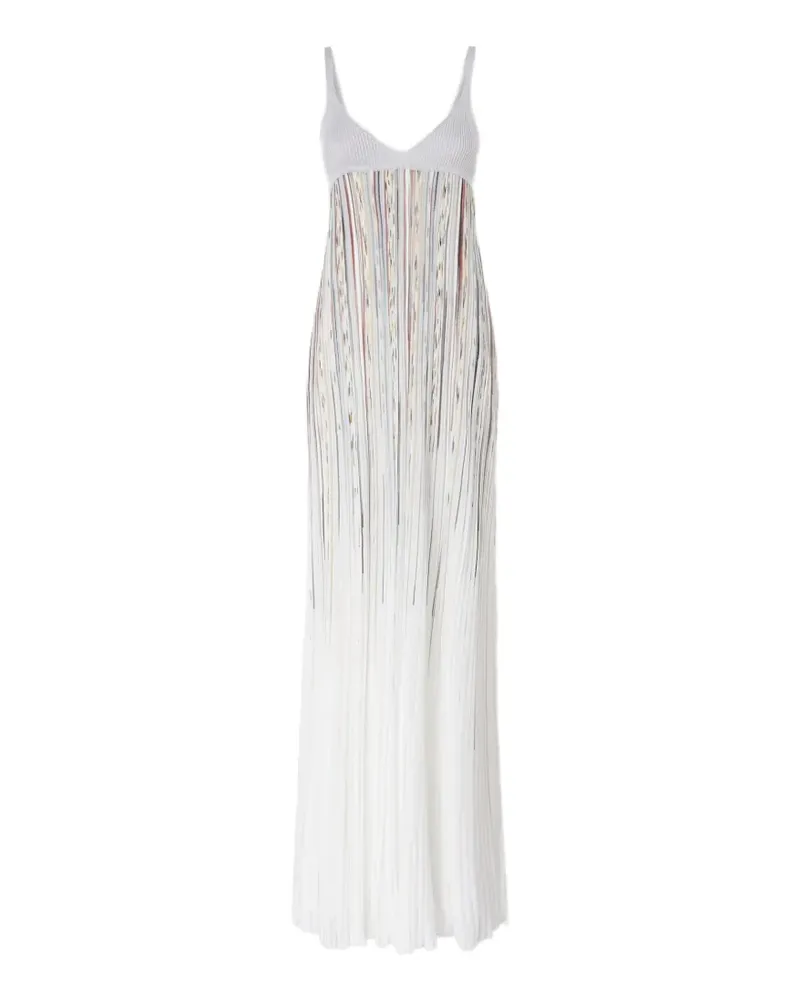 Missoni sleeveless flame-effect lamé gown - Weiß Weiß
