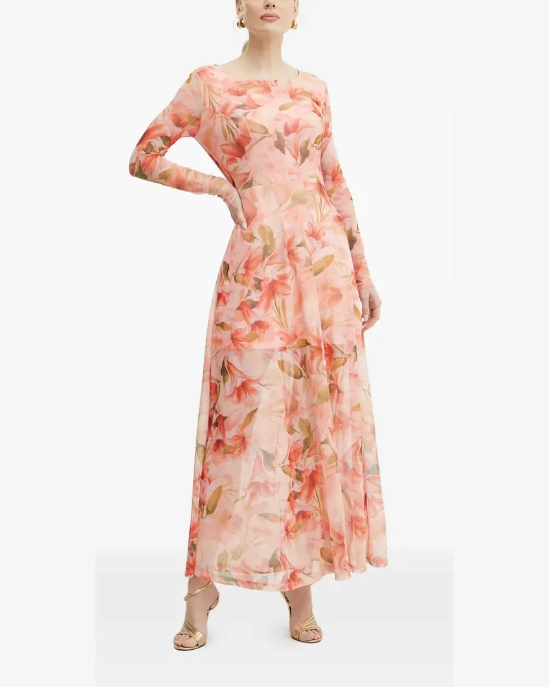 Fracomina floral long-sleeved maxi dress - Rosa Rosa