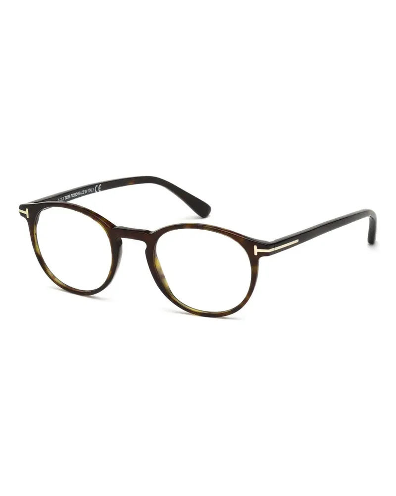 Tom Ford Brille mit rundem Gestell - Braun Braun