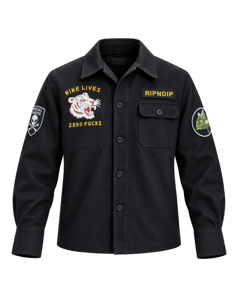Ripndip Nine Lives Military-Jacke - Schwarz Schwarz