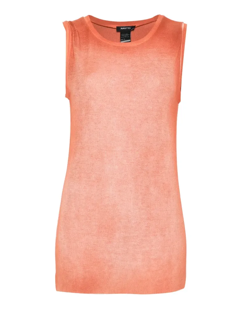 Avant Toi Trägershirt mit rundem Ausschnitt - Orange Orange