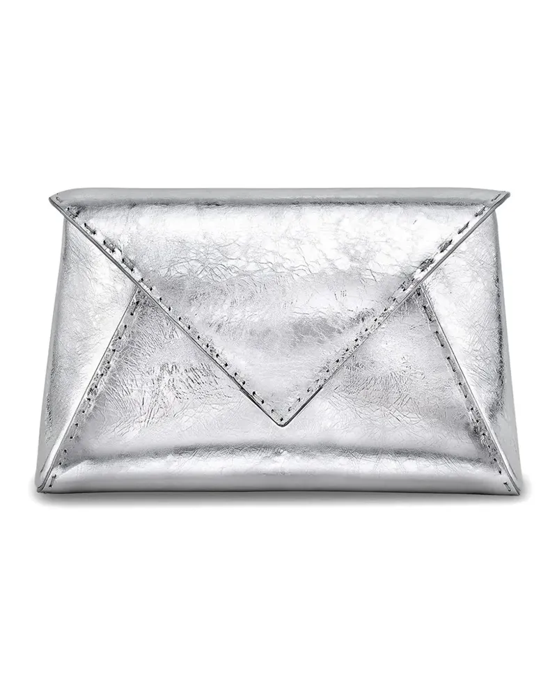Tyler Ellis small Lee Pouchet leather clutch bag - Silber Silber