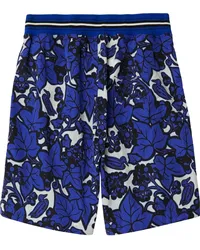 Burberry Shorts mit Blatt-Print Blau