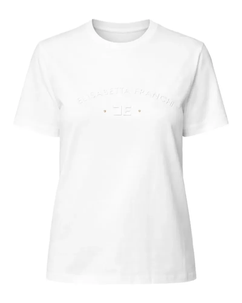 Elisabetta Franchi logo-detail T-shirt - Weiß Weiß