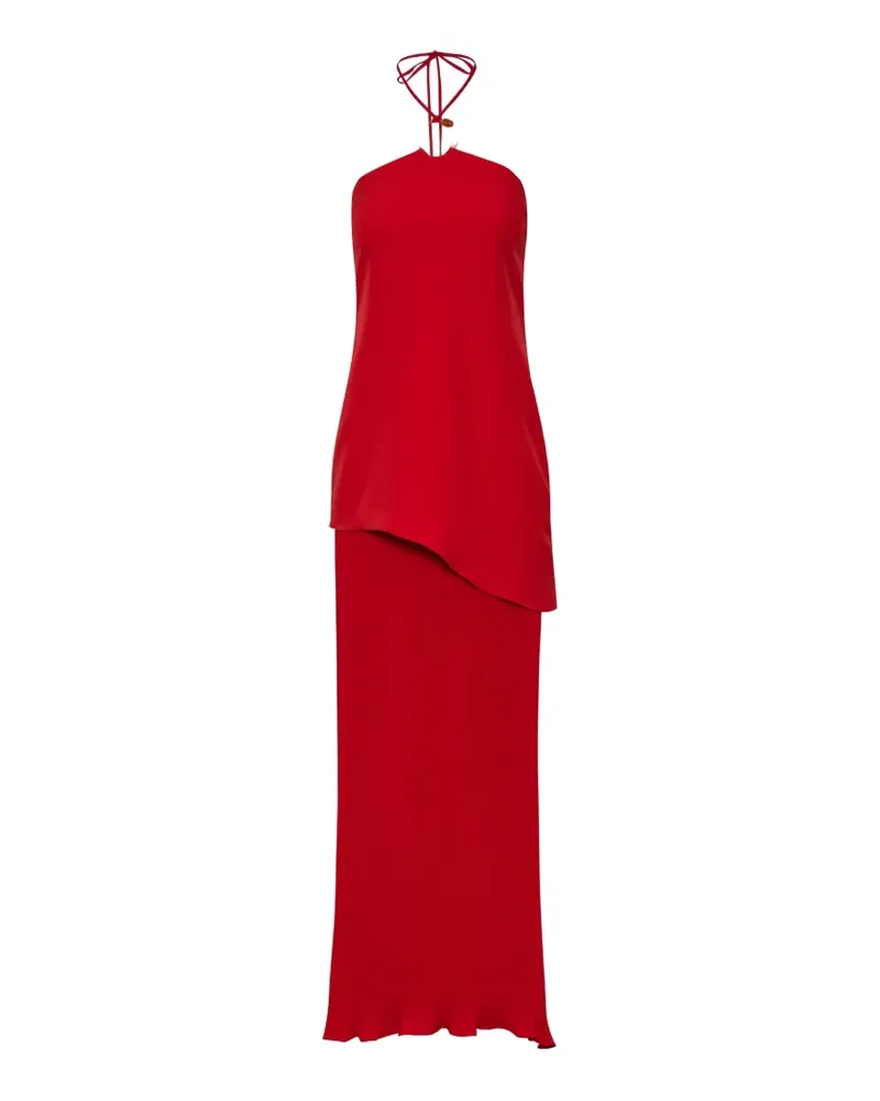 Baobab Collection Gaia halter-ring pleated maxi dress - Rot Rot