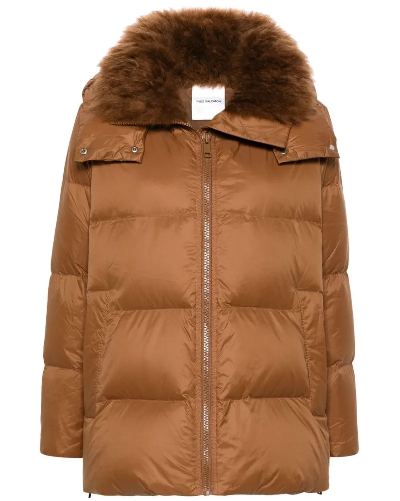 Yves Salomon Wasserabweisende Steppjacke - Braun Braun
