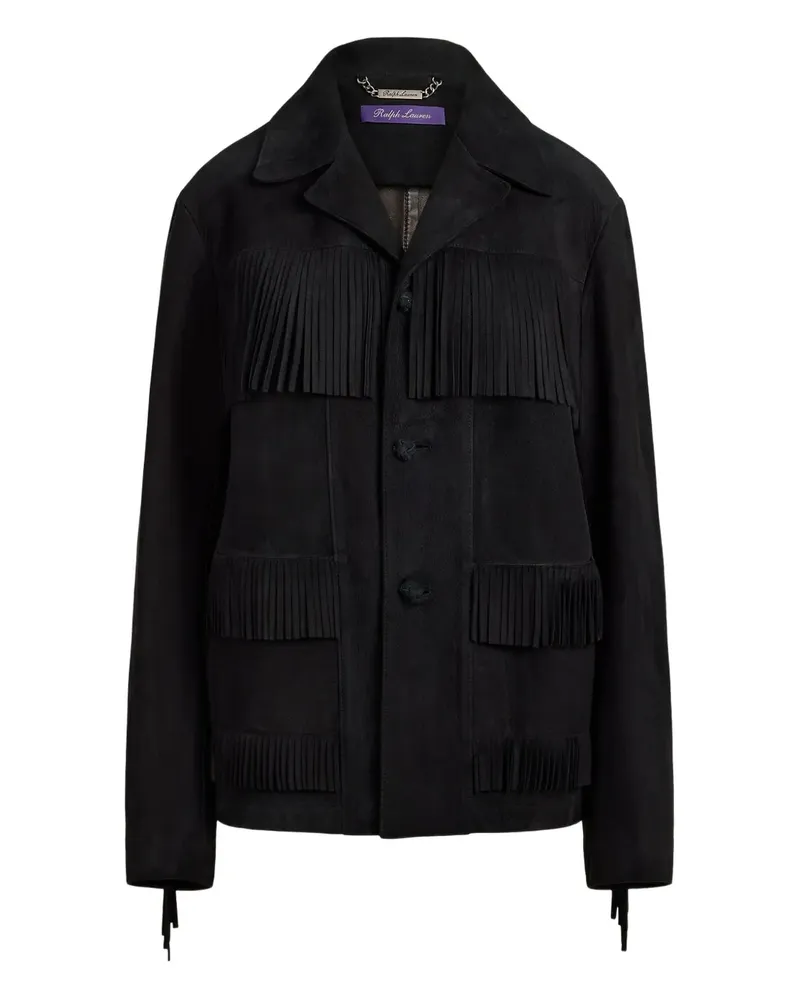 Ralph Lauren Wildlederjacke mit Fransen - Schwarz Schwarz