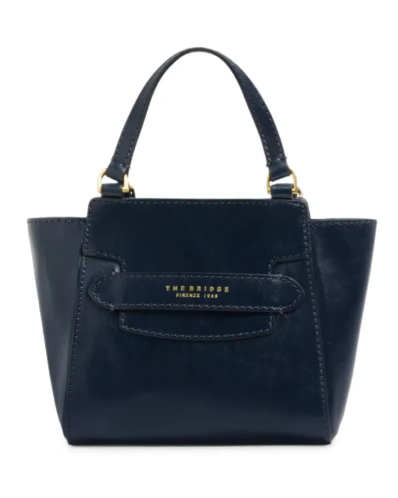 The Bridge Schultertasche aus Leder - Blau Blau