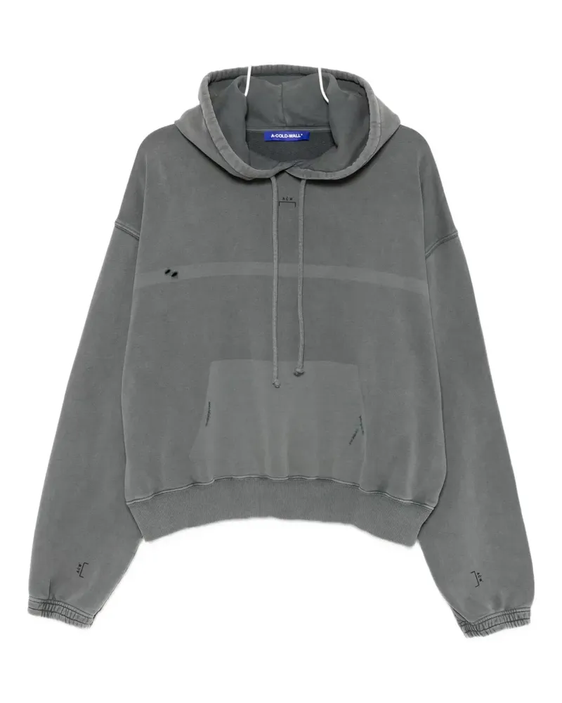 ACW* Ausgeblichener Hoodie mit Laser-Cuts - Grau Grau
