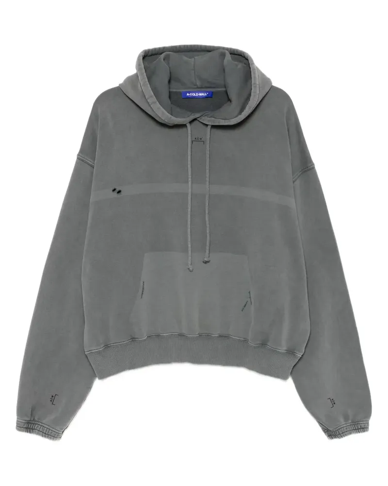 ACW* Ausgeblichener Hoodie mit Laser-Cuts - Grau Grau