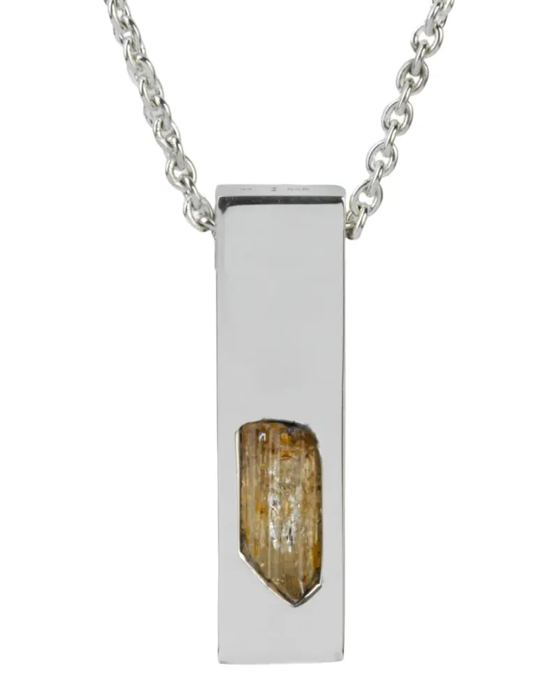 Parts Of Four silver Cuboid Amulet topaz necklace - Silber Silber