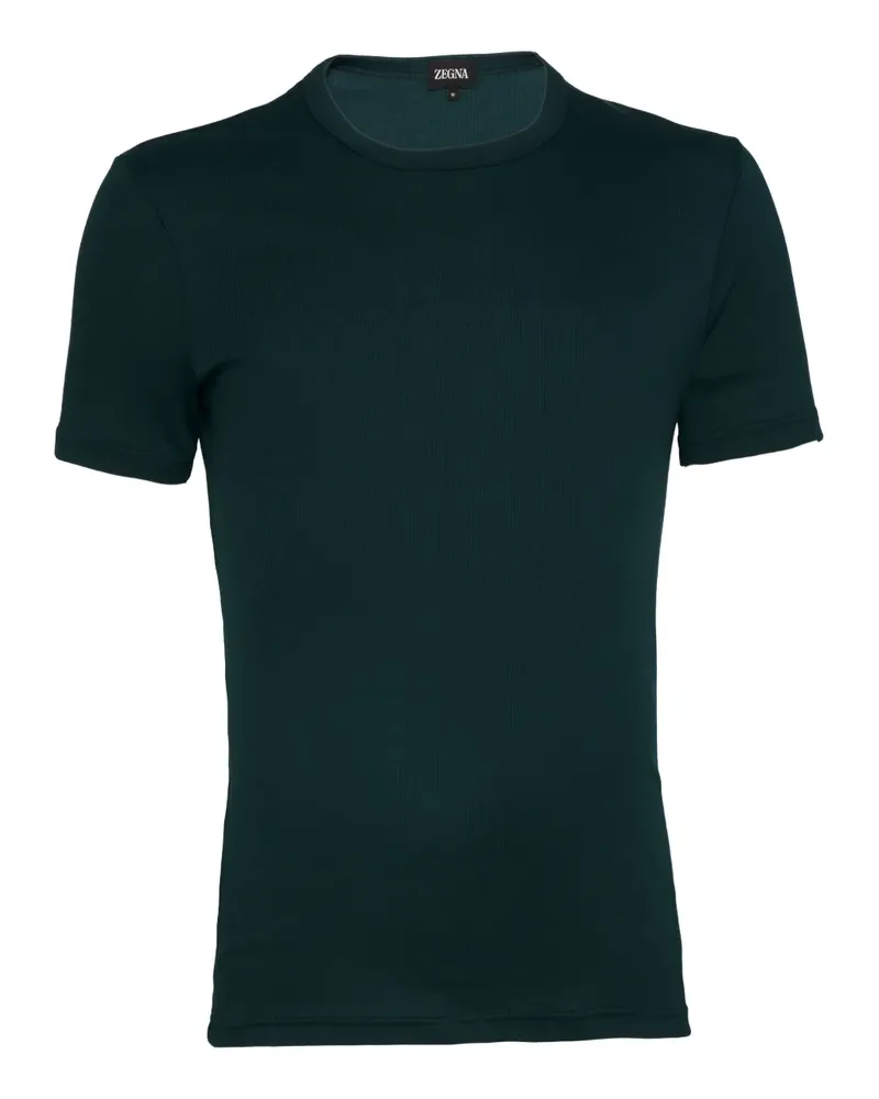 Ermenegildo Zegna Geripptes T-Shirt - Grün Grün