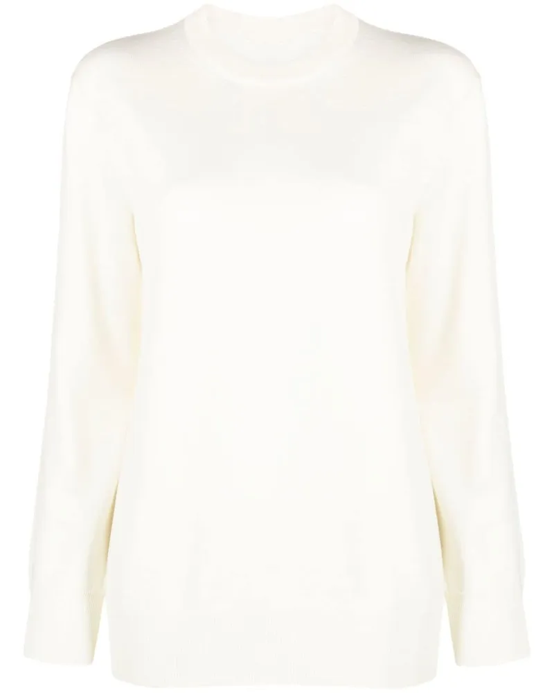 Jil Sander Pullover mit rundem Ausschnitt - Weiß Weiß
