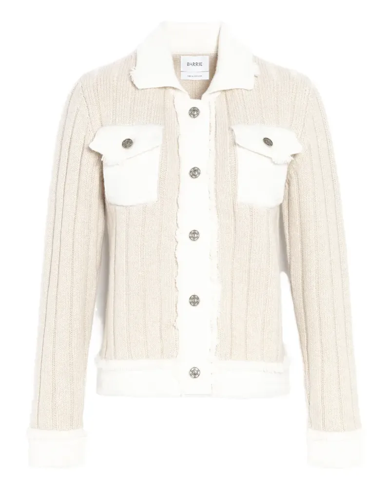 Barrie Gerippter Cardigan - Nude Nude