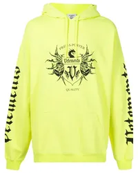 VETEMENTS Hoodie mit Logo-Print Gelb